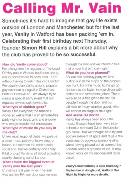 Boyz Magazine - Calling Mr Vain